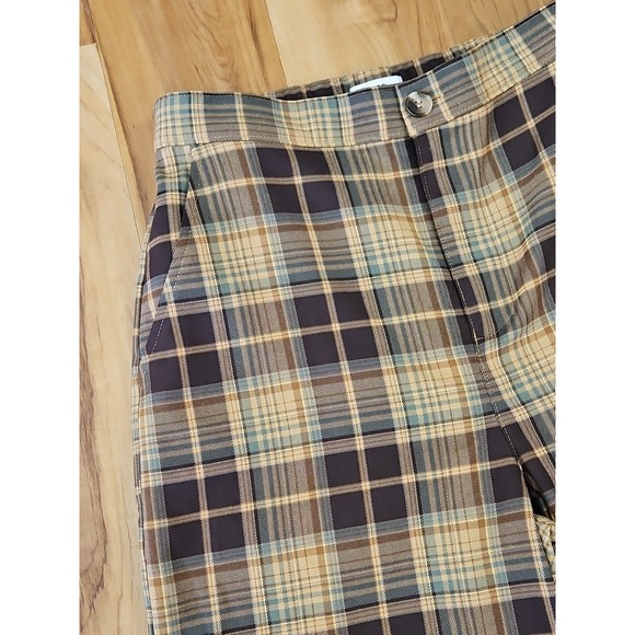BP Women's High Waist Checkered Brown Plaid Trousers Size Small - Picture 5 of 13